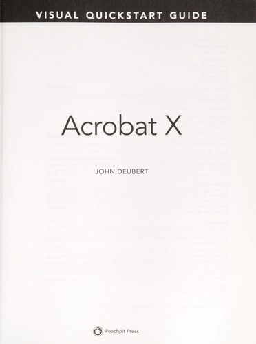 Cover for Acrobat X
