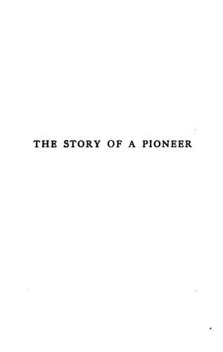 Cover for The story of a pioneer