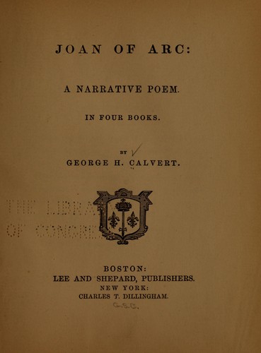 Cover for Joan of Arc