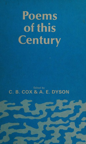 Cover for Poems of this century