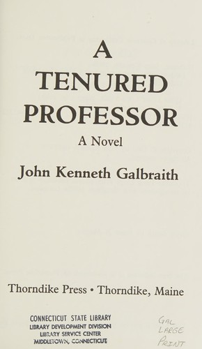 Cover for A tenured professor