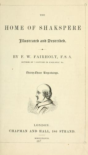 Cover for The home of Shakspere.