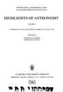 Cover for Highlights of Astronomy