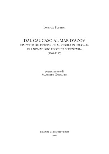 Cover for Dal Caucaso al Mar d'Azov