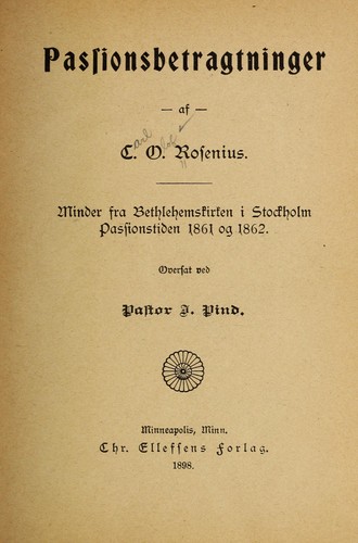 Cover for Passionsbetragtninger