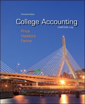Cover for College Accounting Chapters 124