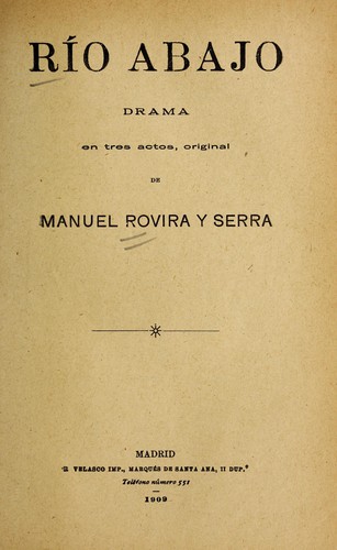 Cover for Río abajo