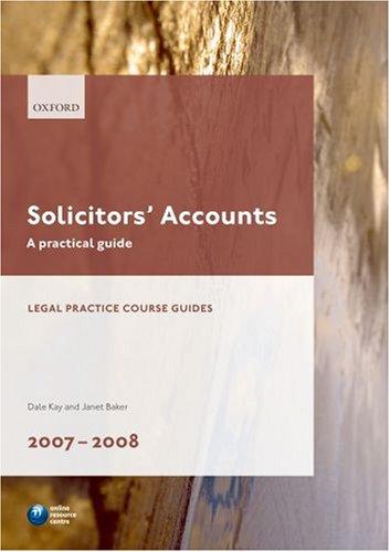 Cover for Solicitors' Accounts 2007-2008