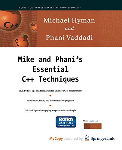 Cover for Mike and Phani's Essential C++ Techniques