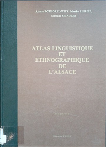 Cover for Atlas linguistique et ethnographique de l'Alsace