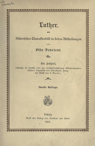 Cover for Luther