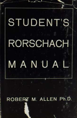 Cover for Student's Rorschach manual