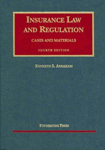 Cover for Insurance law and regulation