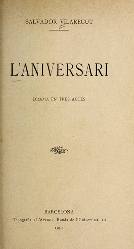 Cover for L'aniversari