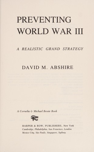 Cover for Preventing World War III