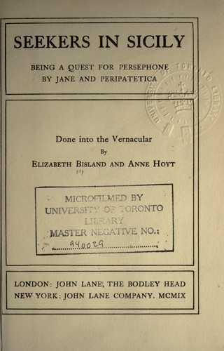 Cover for Seekers in Sicily