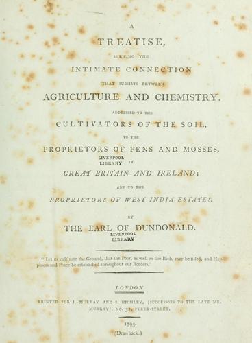 Cover for A treatise, shewing the intimate connection that subsists between agriculture and chemistry