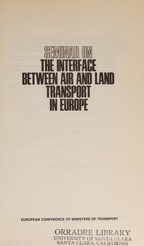 Cover for Seminar on the Interface between Air and Land Transport in Europe.
