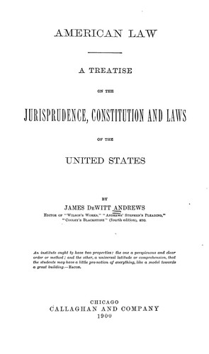 Cover for American law