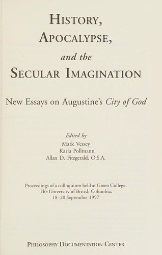 Cover for History, apocalypse, and the secular imagination