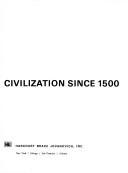 Cover for Western civilization since 1500