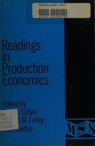 Cover for Readings in production economics