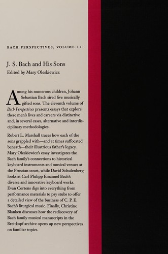 Cover for J. S. Bach and his sons