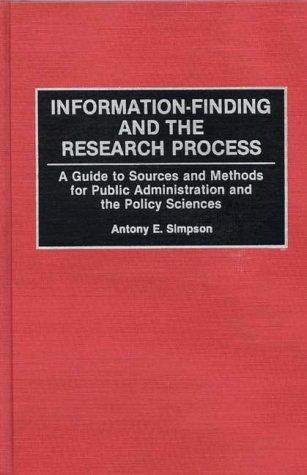 Cover for Information-finding and the research process