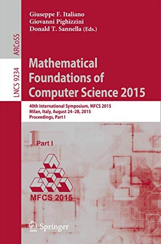 Cover for Mathematical Foundations of Computer Science 2015