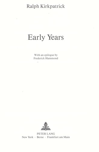 Cover for Early years