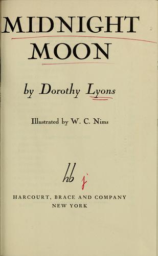 Cover for Midnight moon