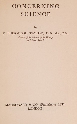 Cover for Concerning Science