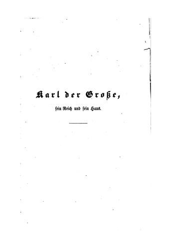 Cover for Karl der grosse: Sein Reich und sein Haus