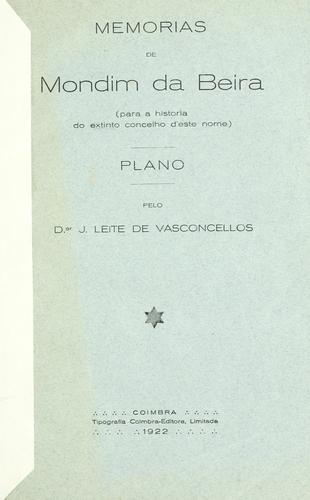 Cover for Memórias de Mondim da Beira