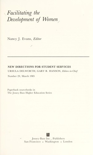 Cover for Facilitating the Development of Women
