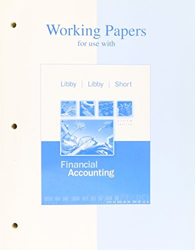 Cover for Working Papers to accompany Financial Accounting 5e