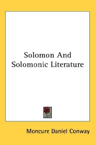 Cover for Solomon And Solomonic Literature