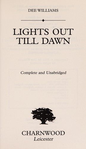 Cover for Lights out till dawn