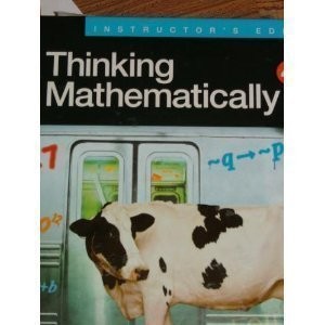 Cover for Thinking Mathematically, Instructor's Edition, 4th