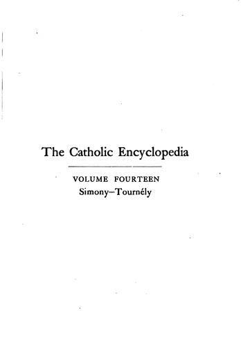 Cover for The Catholic Encyclopedia