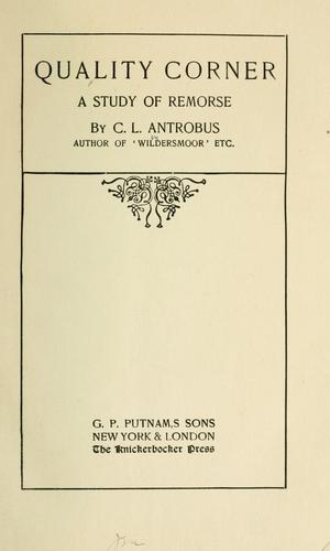 Cover for Quality corner