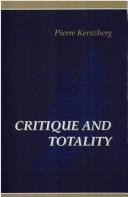 Cover for Critique and totality