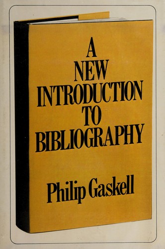Cover for A new introduction to bibliography