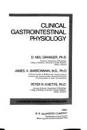 Cover for Clinical gastrointestinal physiology