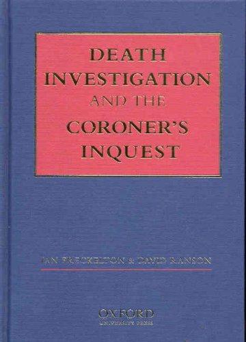 Cover for Death Investigation and the Coroner's Inquest
