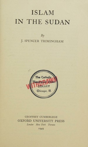 Cover for Islam in the Sudan