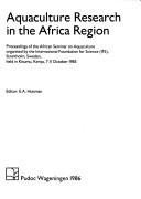 Cover for Aquaculture Research in the Africa Region