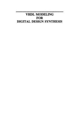 Cover for VHDL Modeling for Digital Design Synthesis
