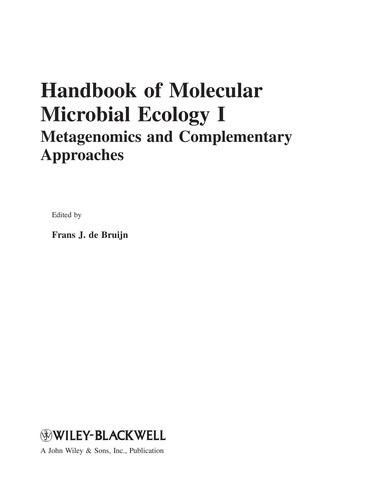 Cover for Handbook of molecular microbial ecology I