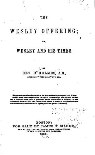 Cover for The Wesley offering